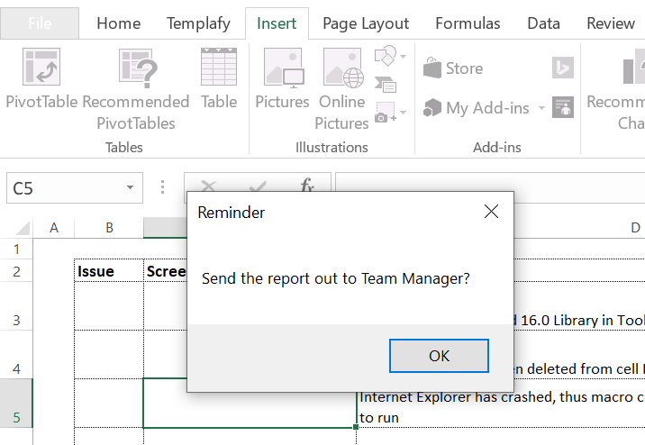 Excel Hack 41: Set up a pop-up reminder in Excel