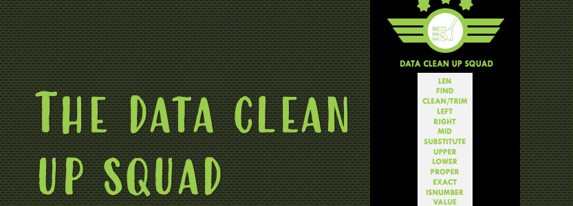 Excel Hack 54: The Data Clean Up Function Squad